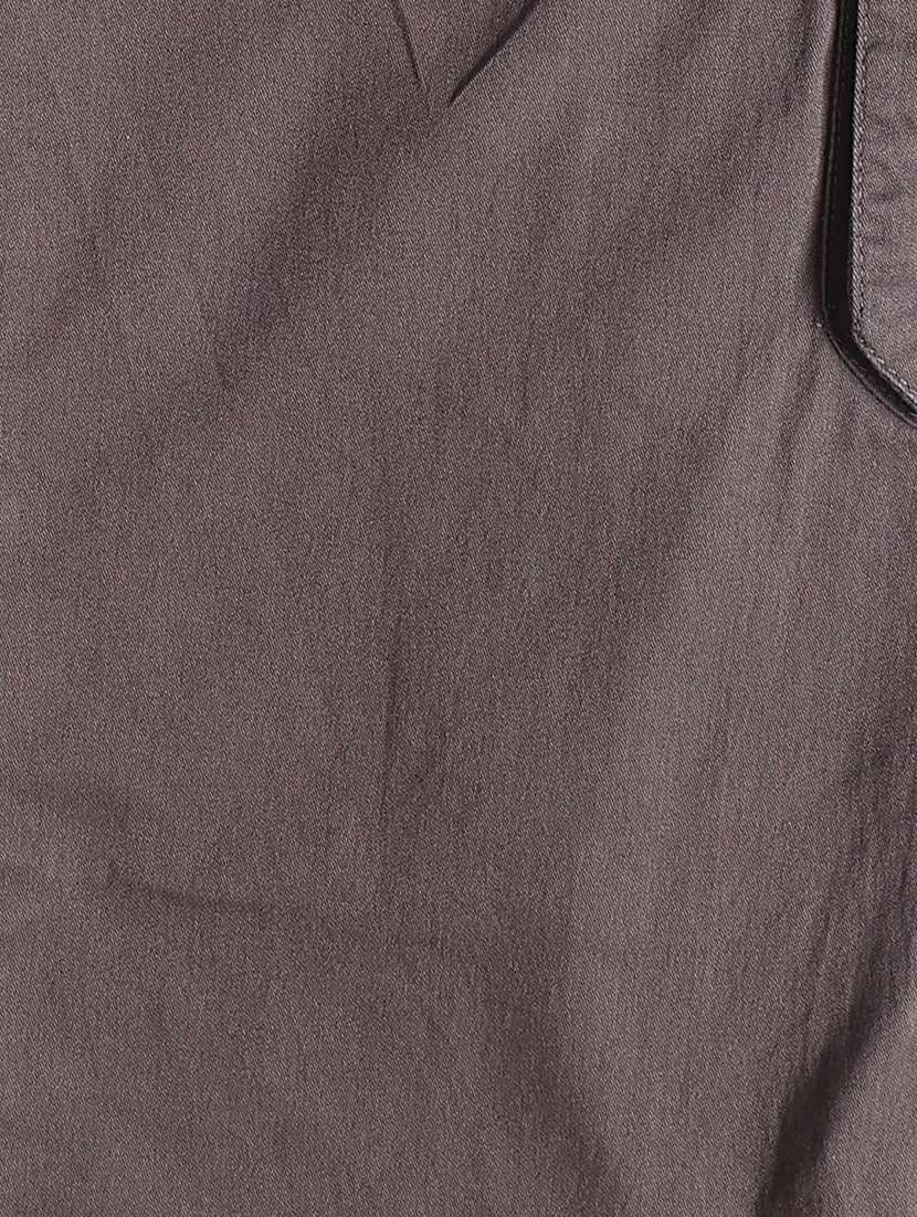 girls solid mid rise regular fit cargo - 22296855 -  Standard Image - 5