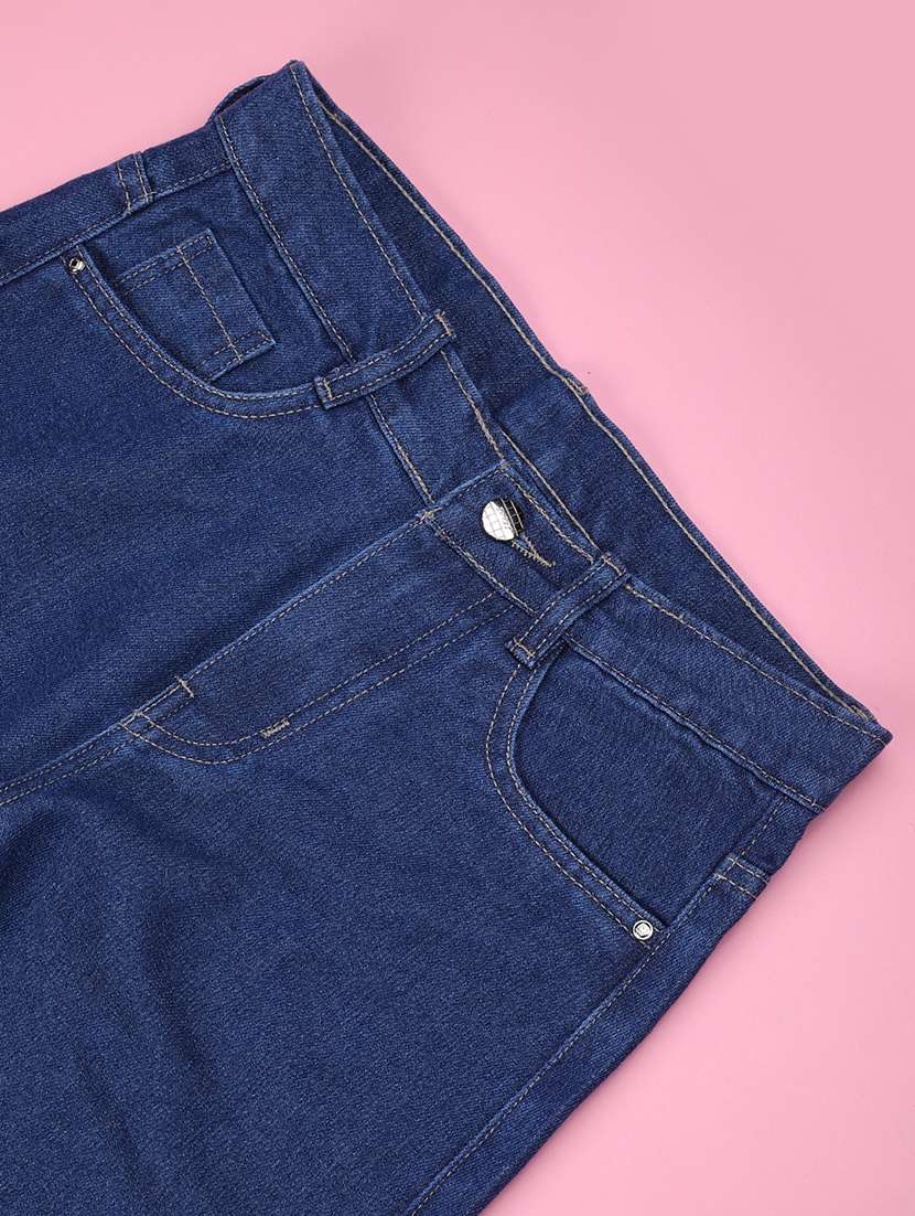 girls plain mid rise straight fit jeans - 22296858 -  Standard Image - 3