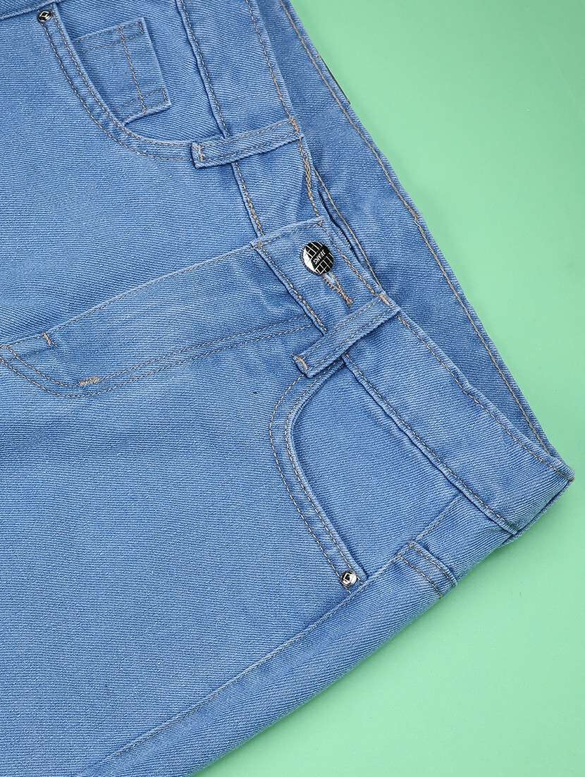 girls plain mid rise straight fit jeans - 22296860 -  Standard Image - 3