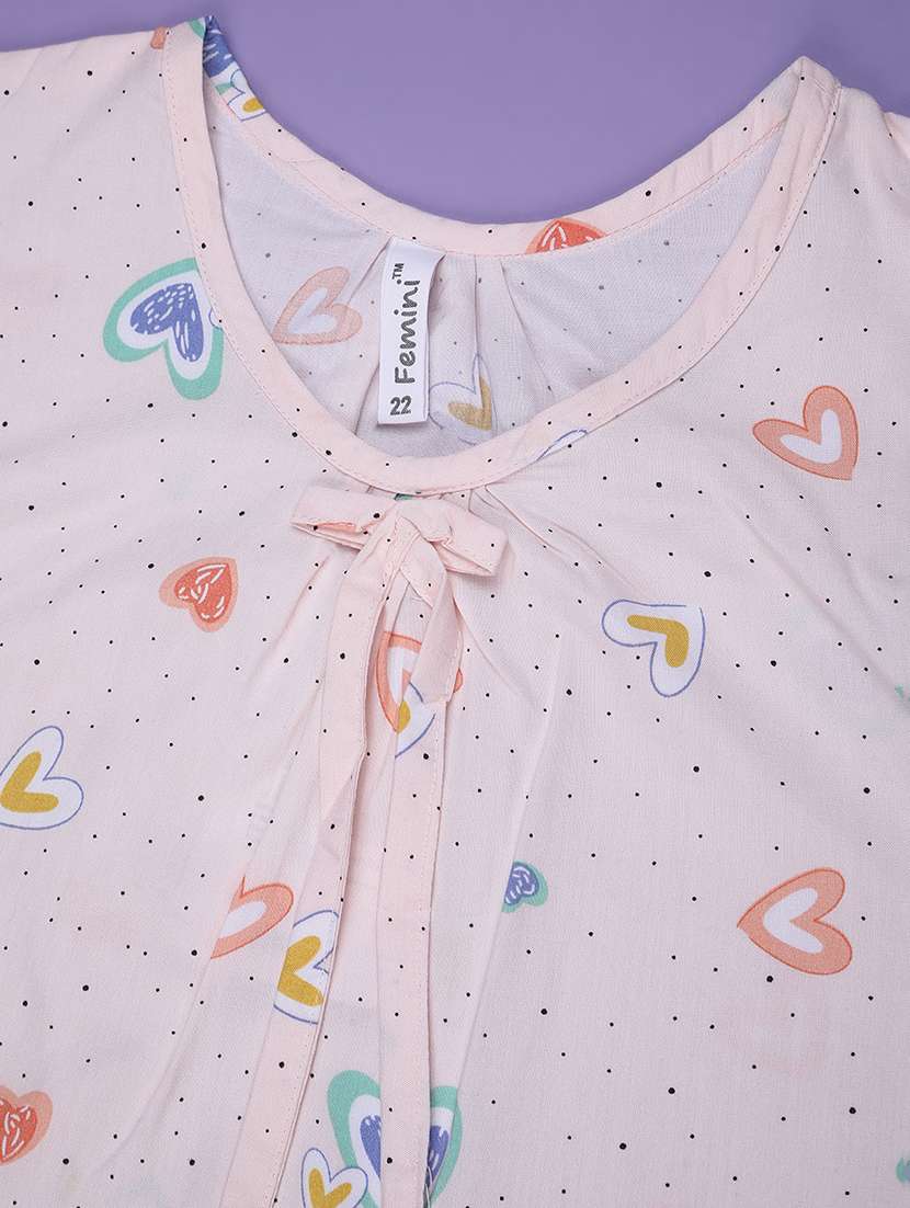 girls printed sleeveless nightwear set - 22296954 -  Standard Image - 3