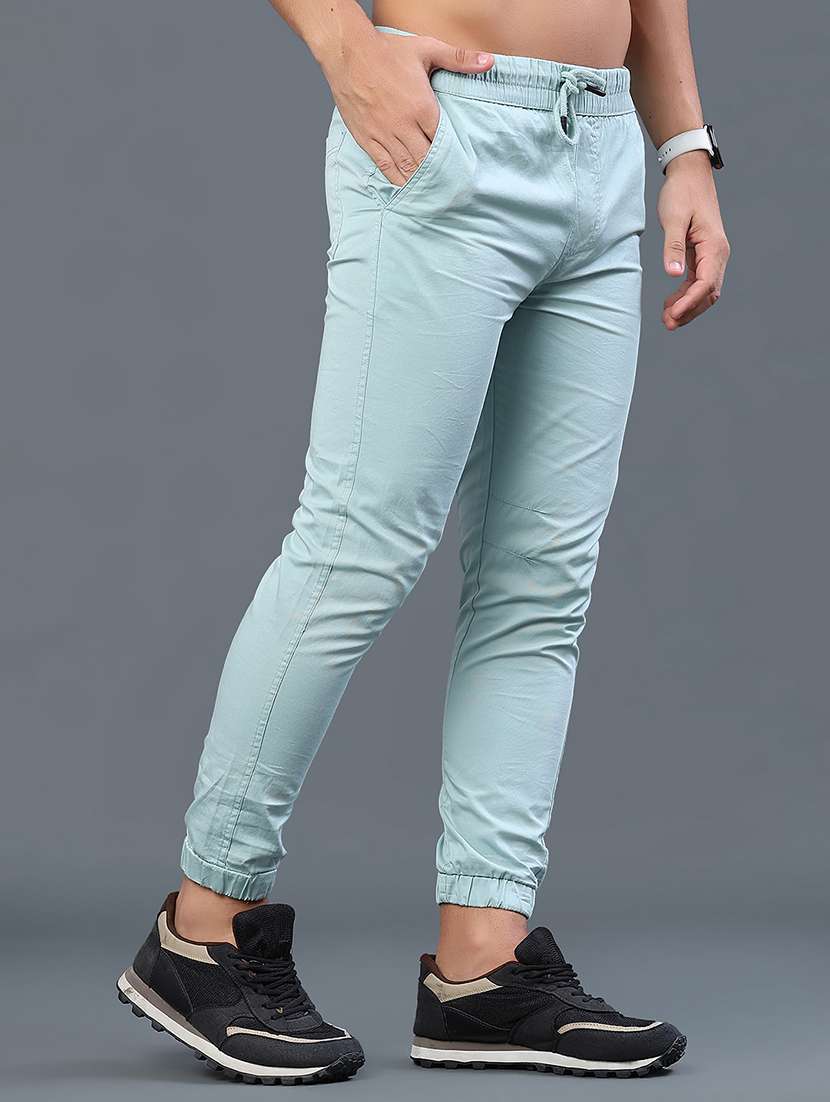 men solid mid rise slim fit jogger - 22296961 -  Standard Image - 3