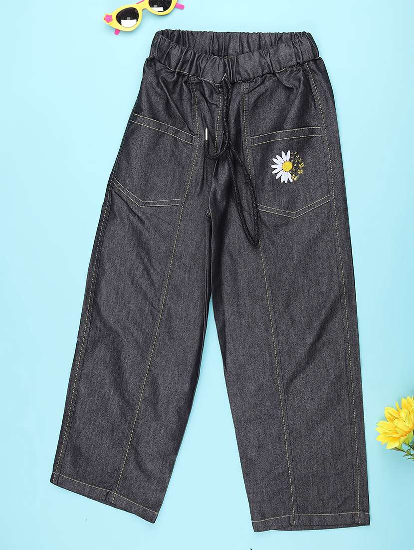 black denim plain jean