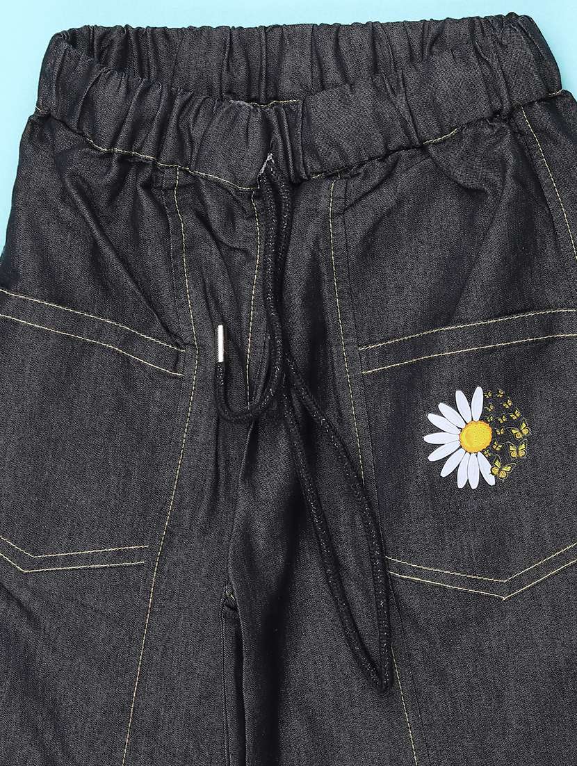 black denim plain jean - 22296974 -  Standard Image - 3