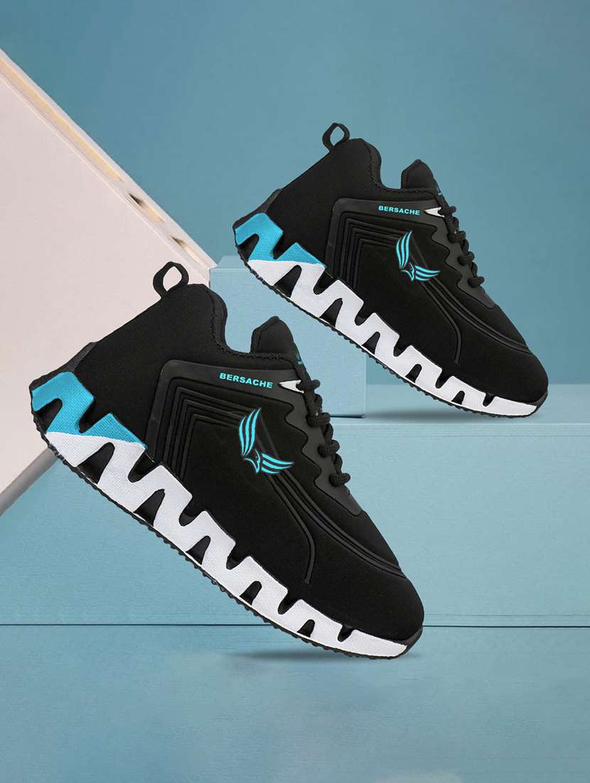 boys solid lace up sports shoe