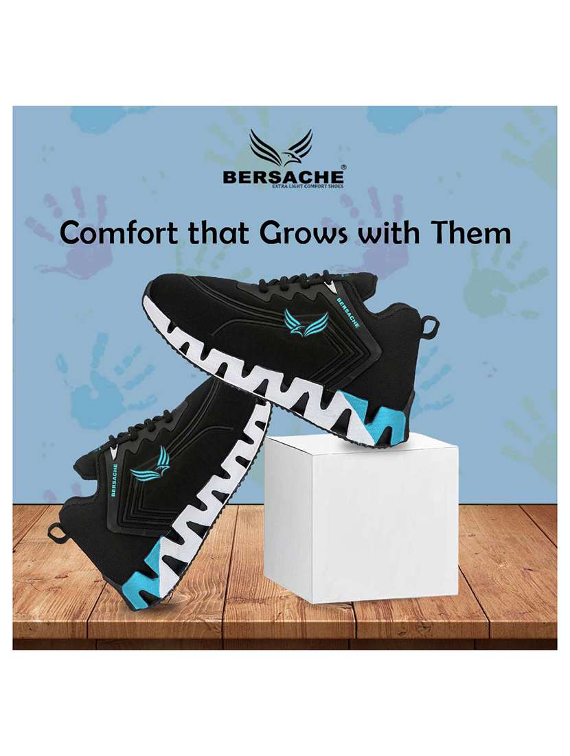 boys solid lace up sports shoe - 22297180 -  Standard Image - 3
