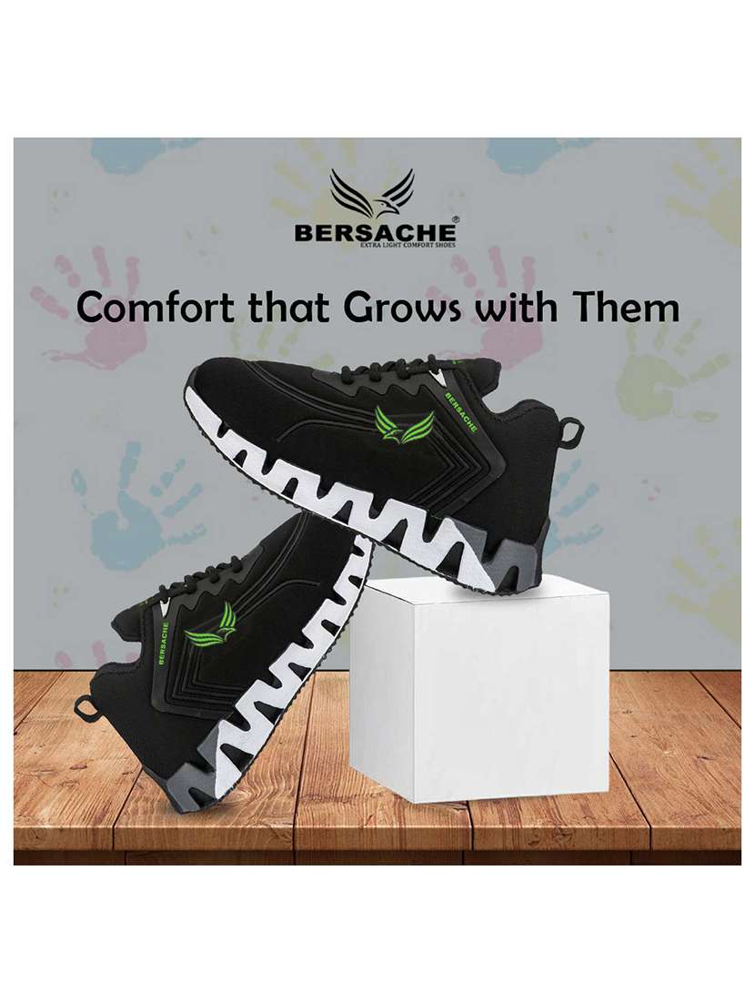 boys solid lace up sports shoe - 22297181 -  Standard Image - 3
