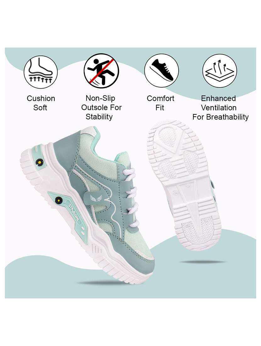 women color blocked lace-up casual shoe - 22297223 -  Standard Image - 5