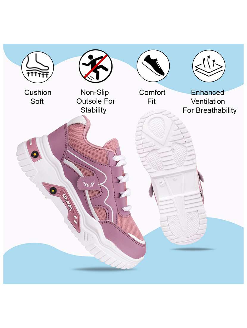 women solid lace-up casual shoe - 22297225 -  Standard Image - 5