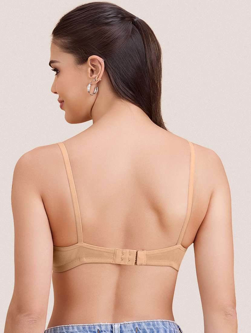 women pack of 2 solid non padded bra - 22297260 -  Standard Image - 5