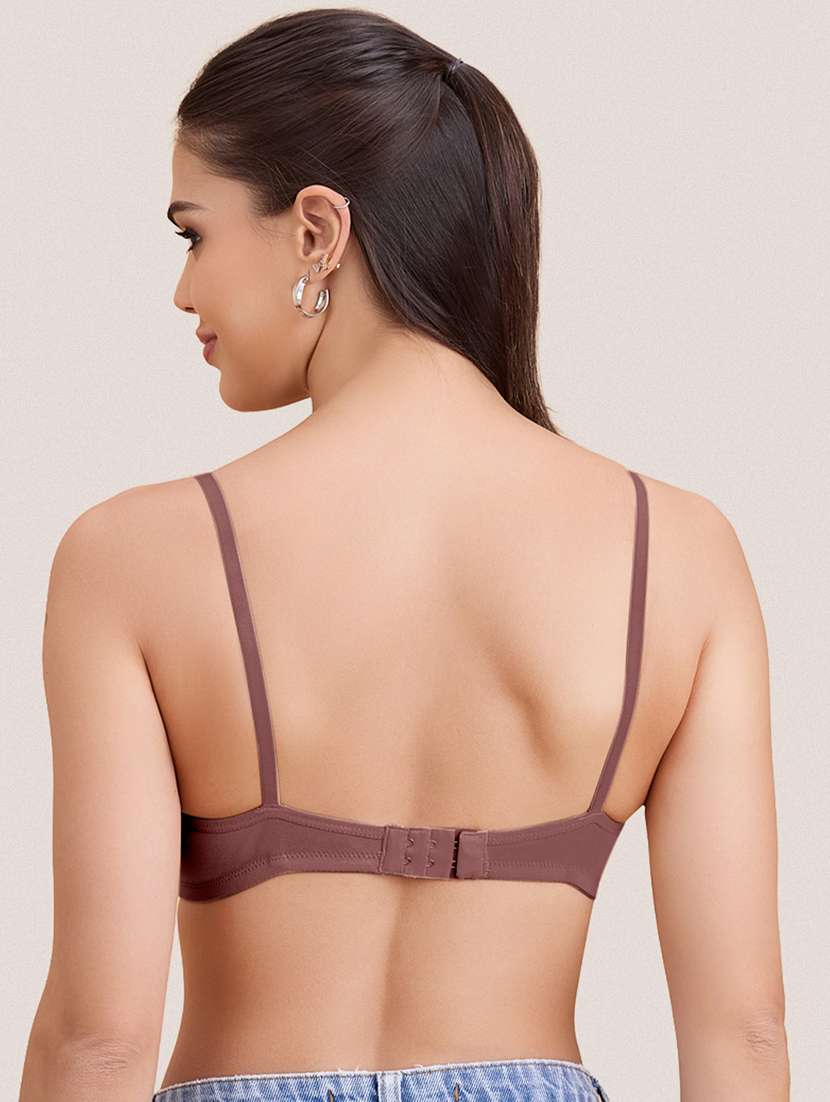 women pack of 5 solid non padded bra - 22297262 -  Standard Image - 8