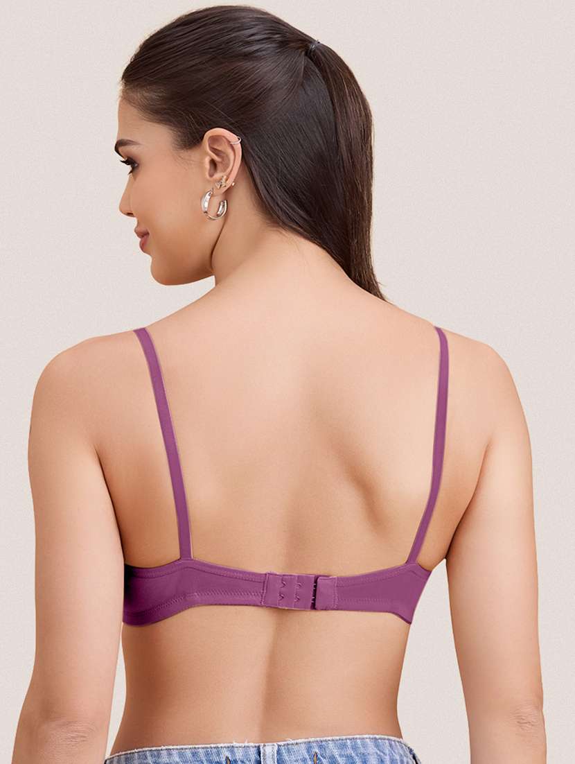 women pack of 2 solid non padded bra - 22297274 -  Standard Image - 3