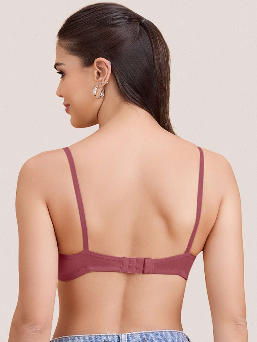 women pack of 3 solid non padded bra - 22297279 -  Standard Image - 3