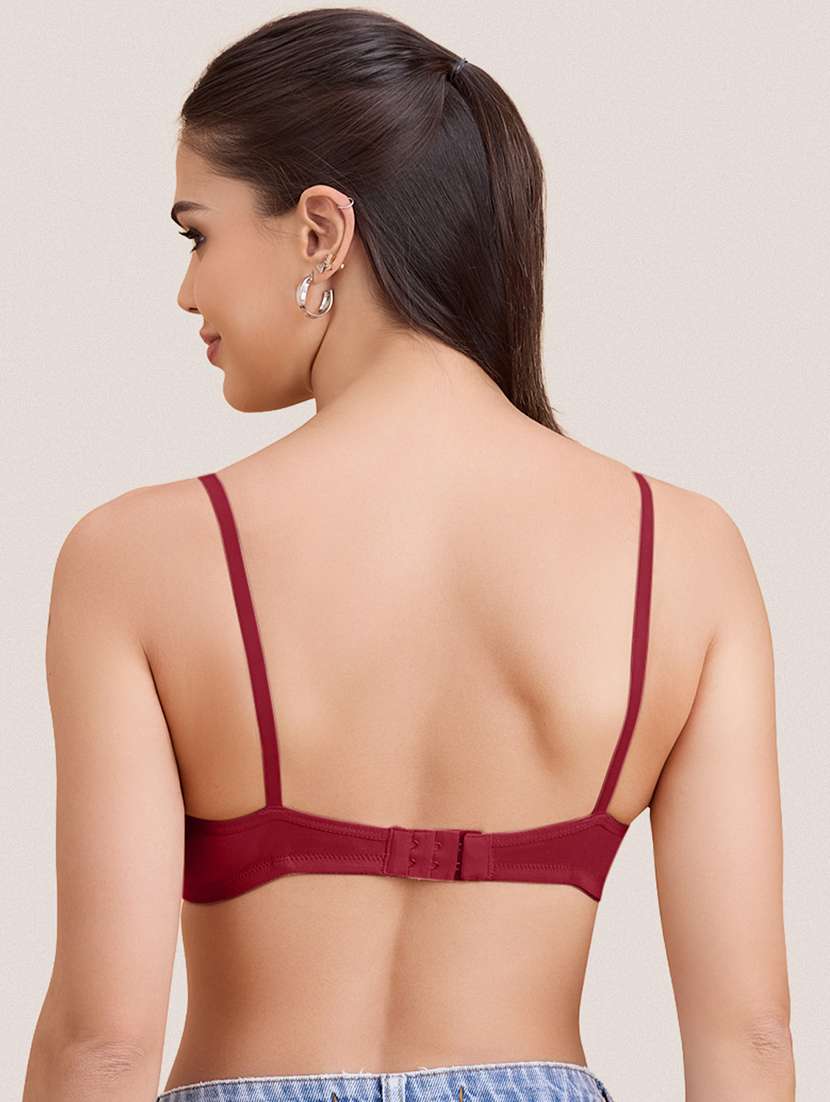 women pack of 3 solid non padded bra - 22297282 -  Standard Image - 5