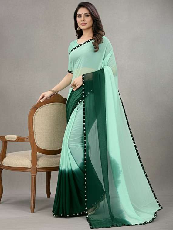 women ombre printed saree with blouse - 22297444 -  Standard Image - 3