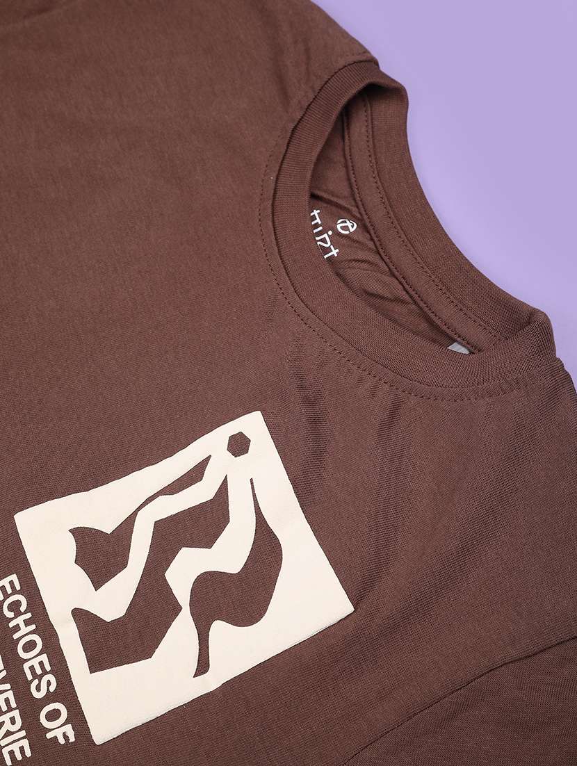 kids brown cotton blend t-shirt - 22297963 -  Standard Image - 3