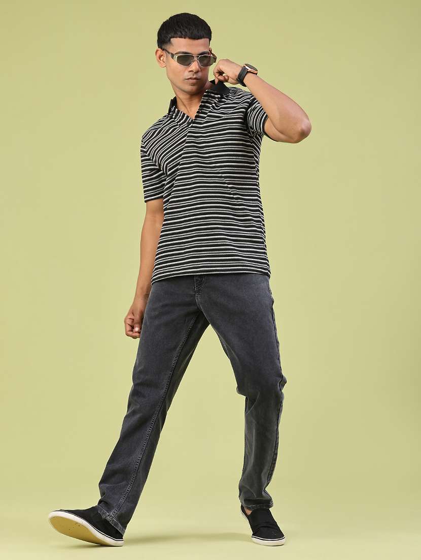 men striped short sleeve regular fit polo t-shirt - 22297996 -  Standard Image - 5