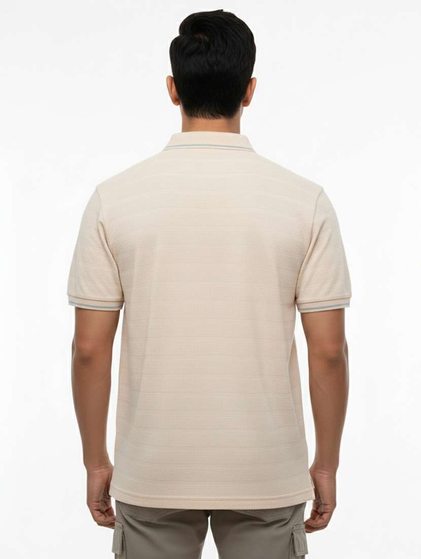 men striped short sleeve regular fit polo t-shirt - 22298002 -  Standard Image - 3