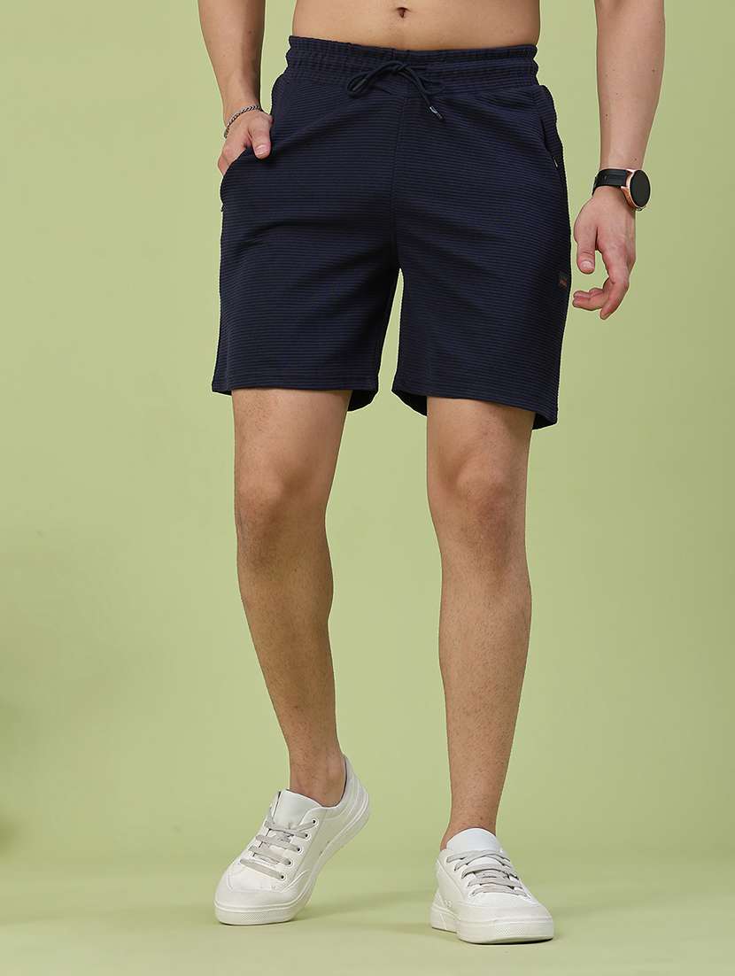 men self design mid rise regular fit sports shorts