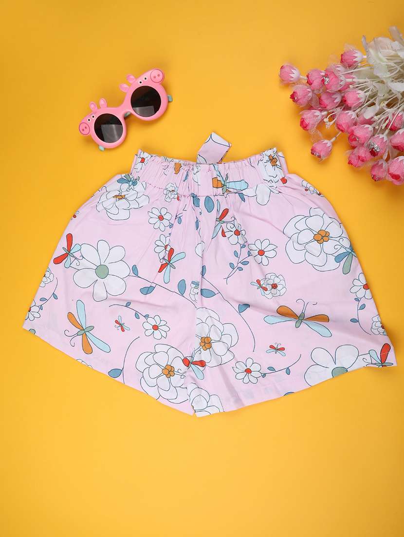 pink cotton shorts & three fourth