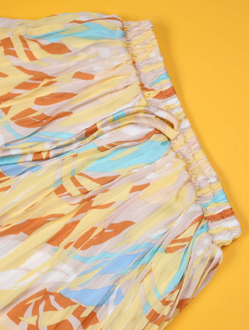 yellow satin flared skirt - 22298080 -  Standard Image - 3