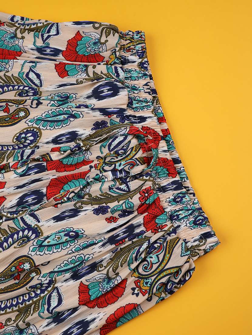 beige satin flared skirt - 22298082 -  Standard Image - 3