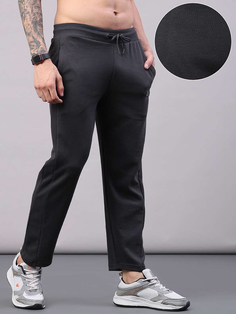 Men Solid Mid Rise Full Length Track Pant - 22298090 -  Standard Image - 3