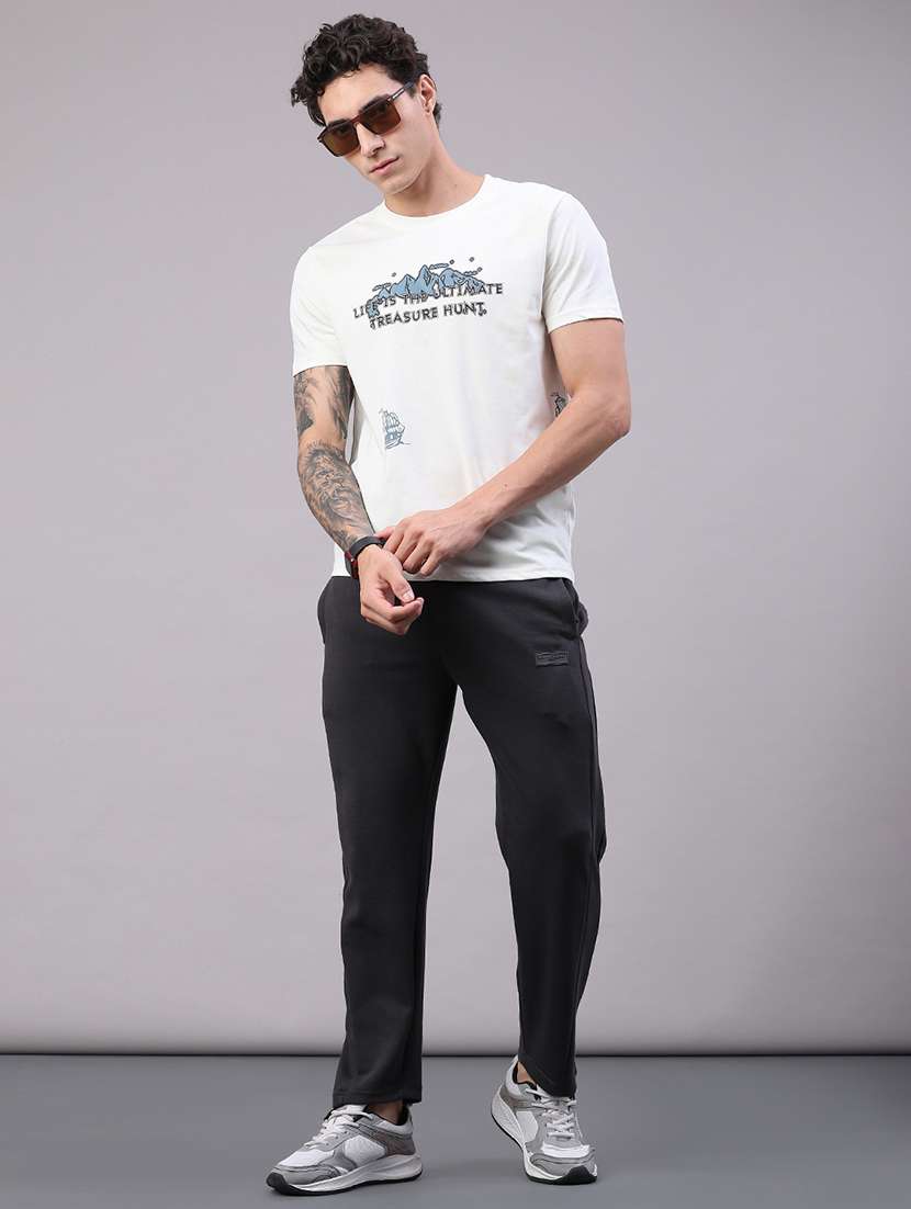 Men Solid Mid Rise Full Length Track Pant - 22298090 -  Standard Image - 5