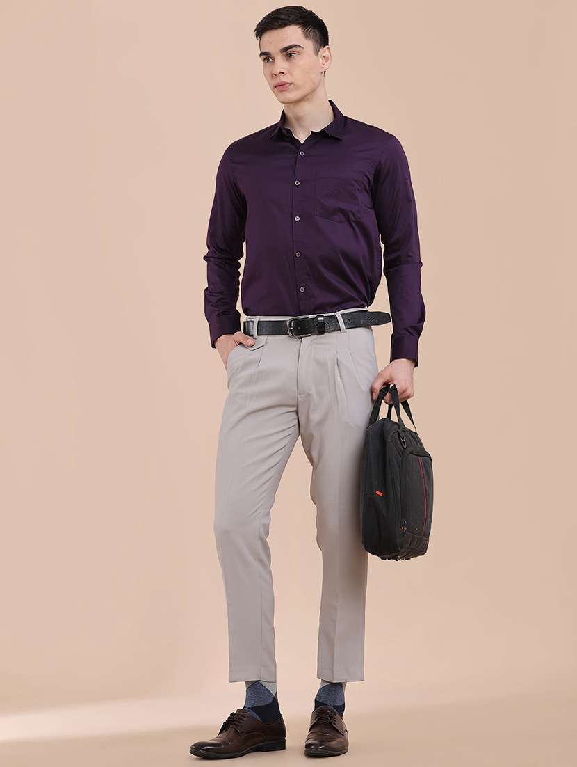 Men Solid Long Sleeves Formal Shirt - 22298095 -  Standard Image - 5