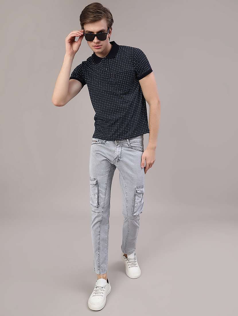 men solid mid rise regular fit cargo  - 22298101 -  Standard Image - 5