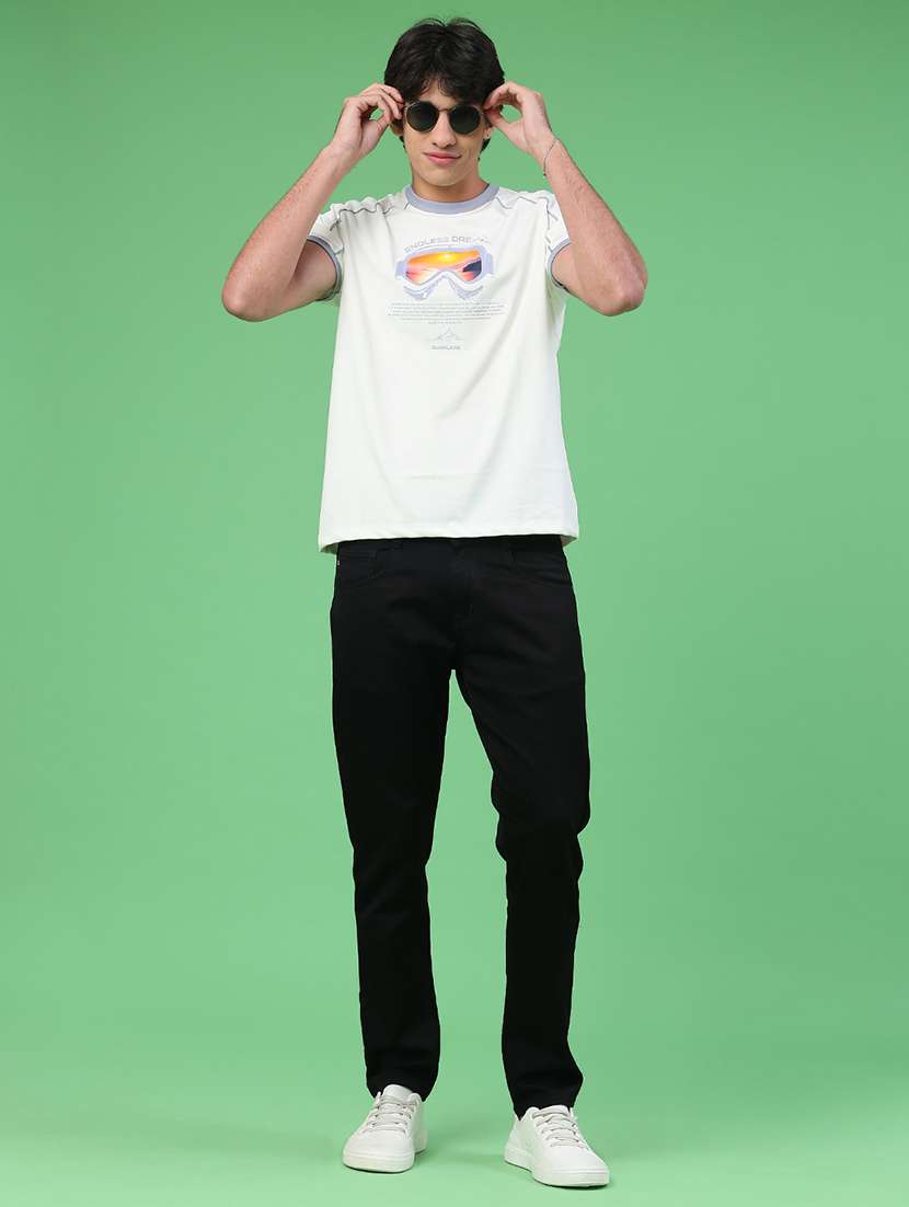 men plain mid rise full length jeans - 22298304 -  Standard Image - 5
