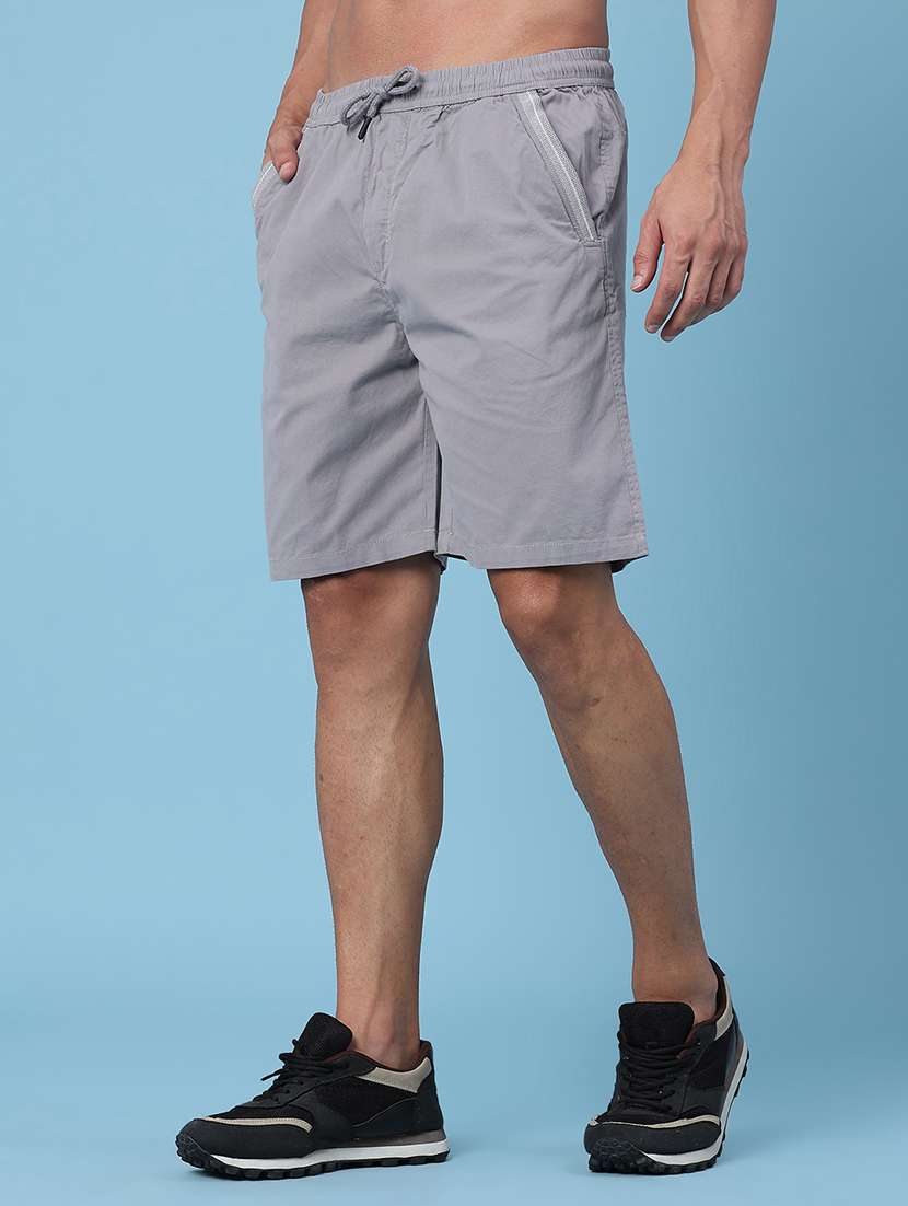 men solid mid rise regular fit shorts - 22298361 -  Standard Image - 3