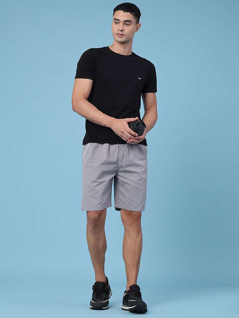 men solid mid rise regular fit shorts - 22298361 -  Standard Image - 5