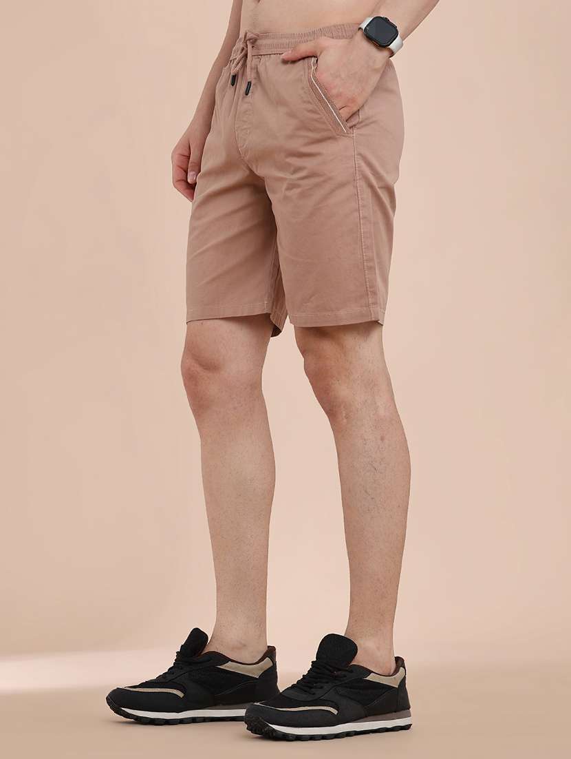 men solid mid rise regular fit shorts - 22298362 -  Standard Image - 3