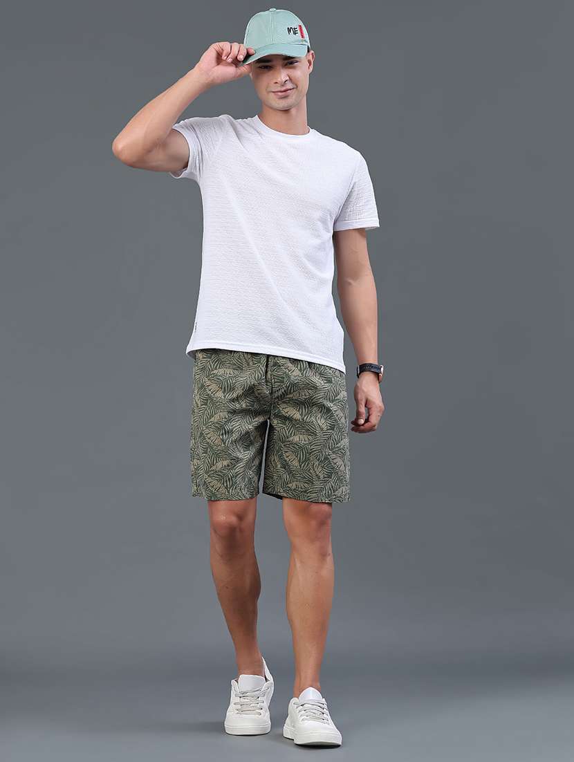 men printed mid rise regular fit shorts - 22298364 -  Standard Image - 5