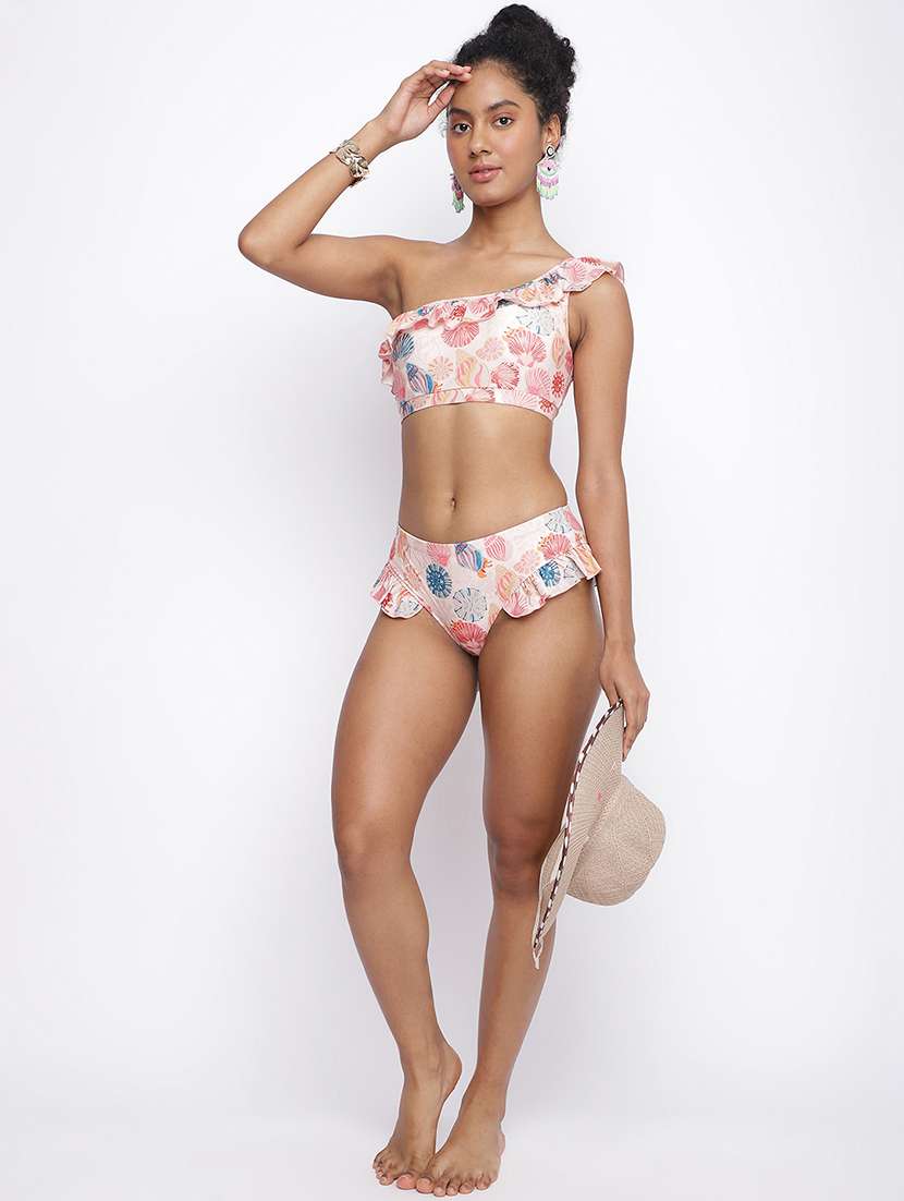 women pink printed tankini set - 22298383 -  Standard Image - 3