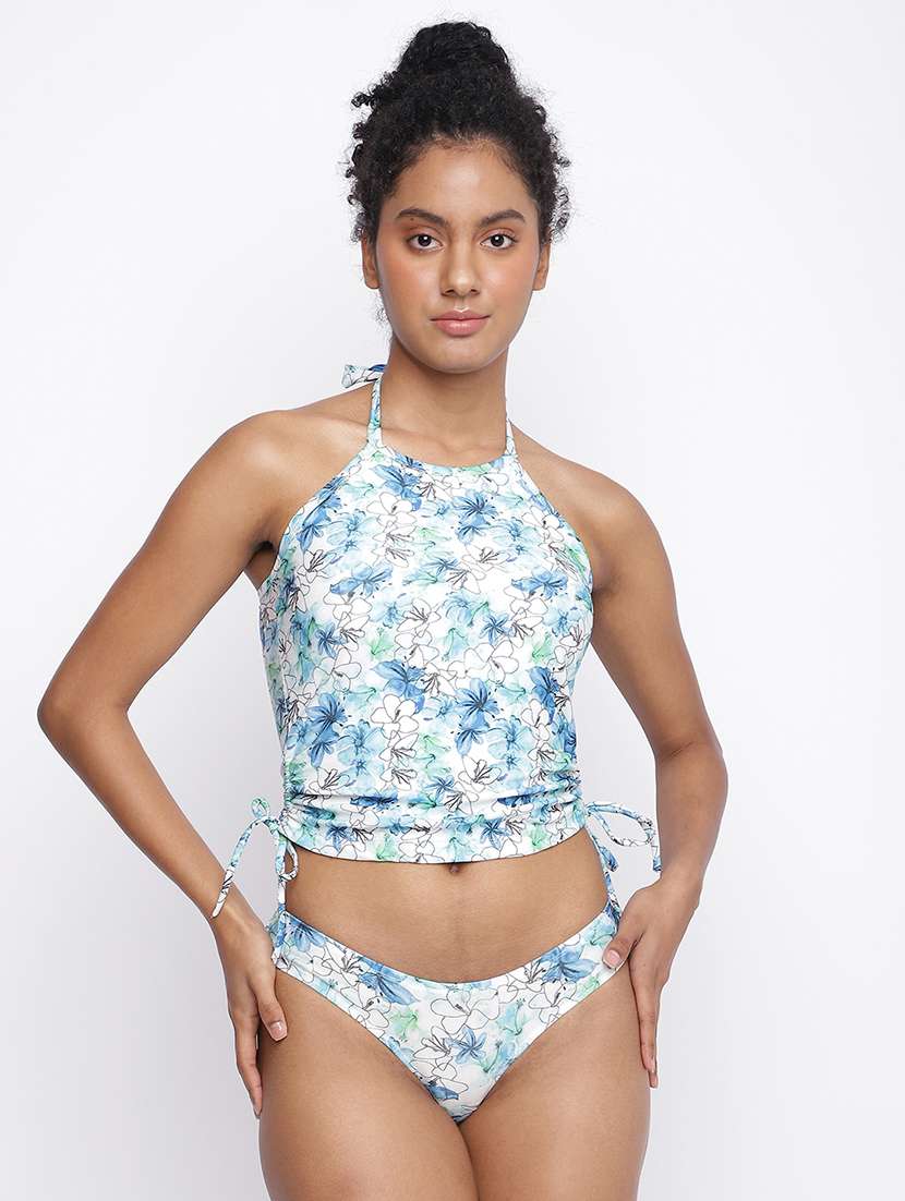 women floral print tankini set with sarong