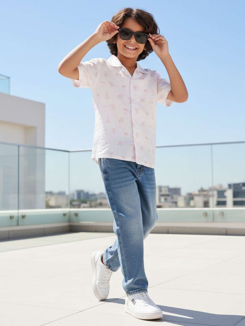 boys printed collared short sleeve shirt - 22298400 -  Standard Image - 3