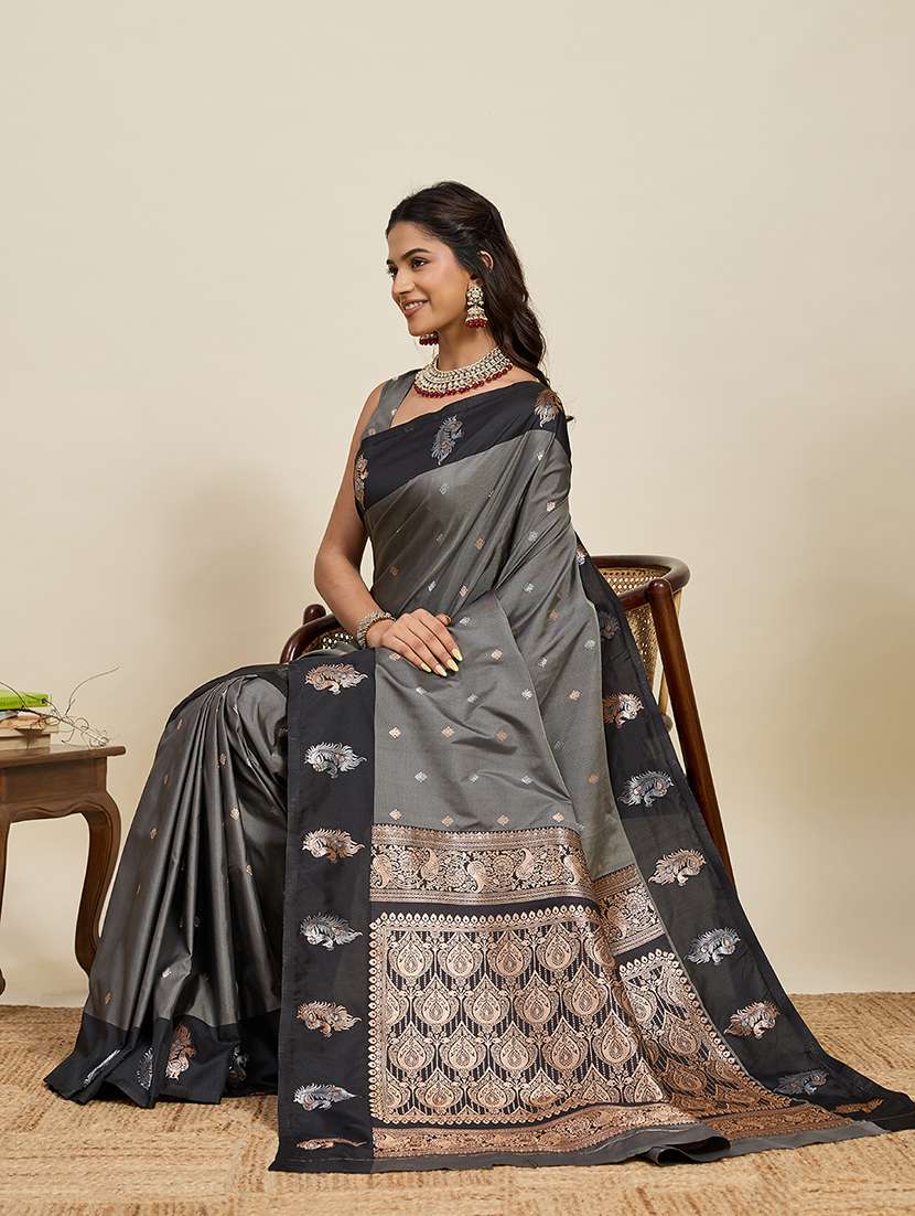 women self design banarasi saree with blouse - 22298683 -  Standard Image - 3