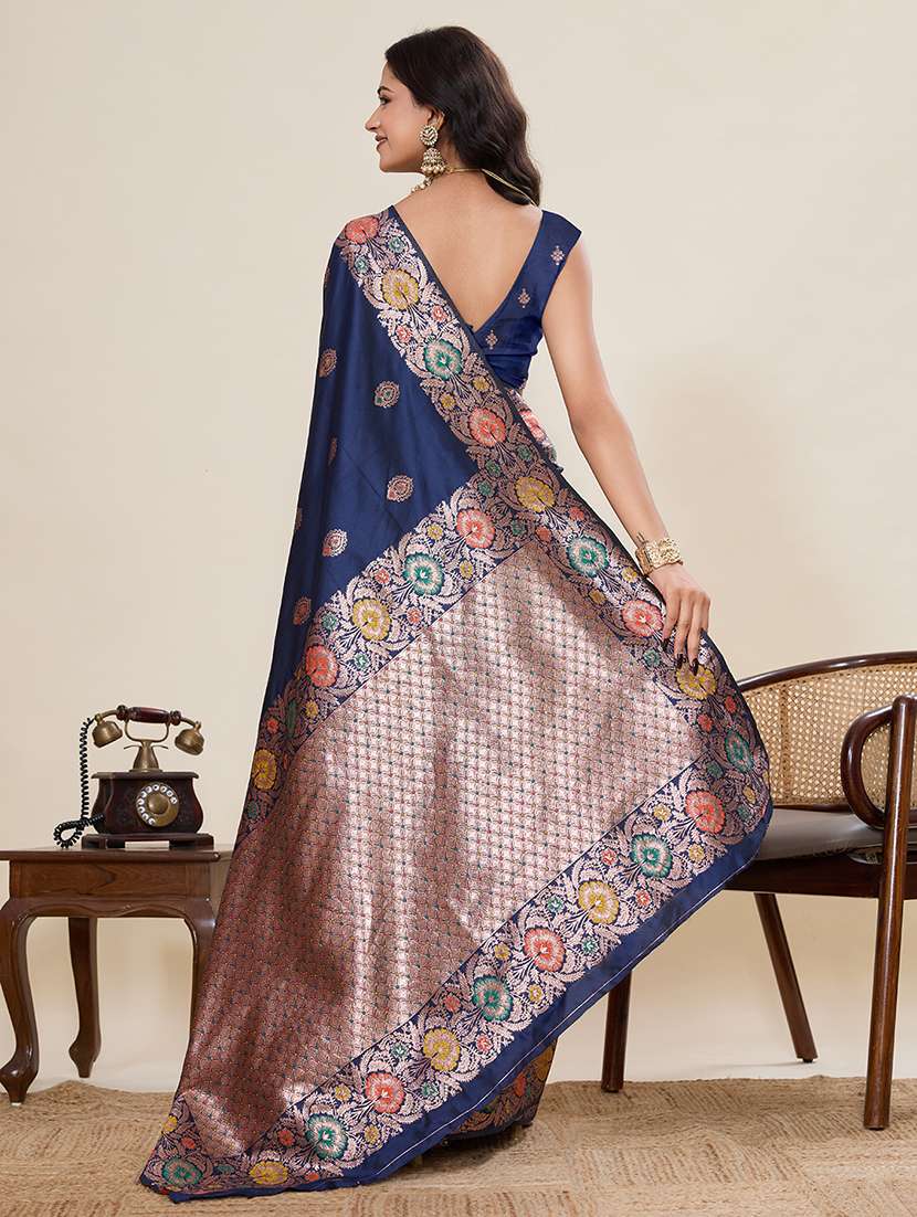 women self design banarasi saree with blouse - 22298712 -  Standard Image - 3