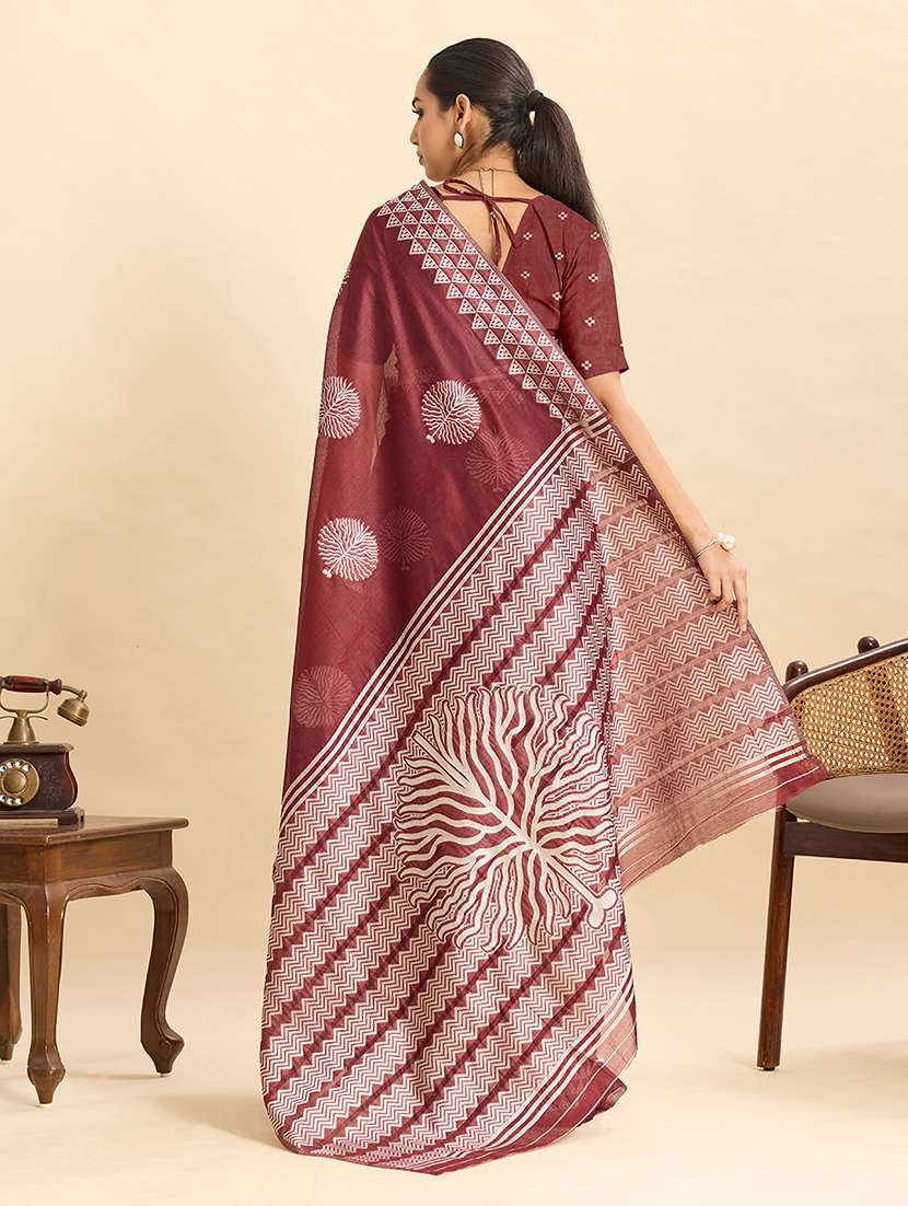 women self design bordered saree with blouse - 22298728 -  Standard Image - 3