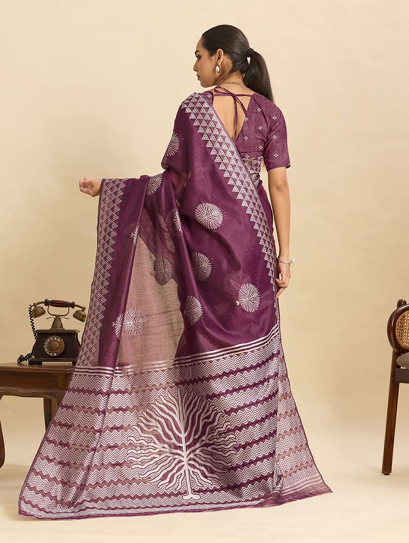 women self design bordered saree with blouse - 22298731 -  Standard Image - 3
