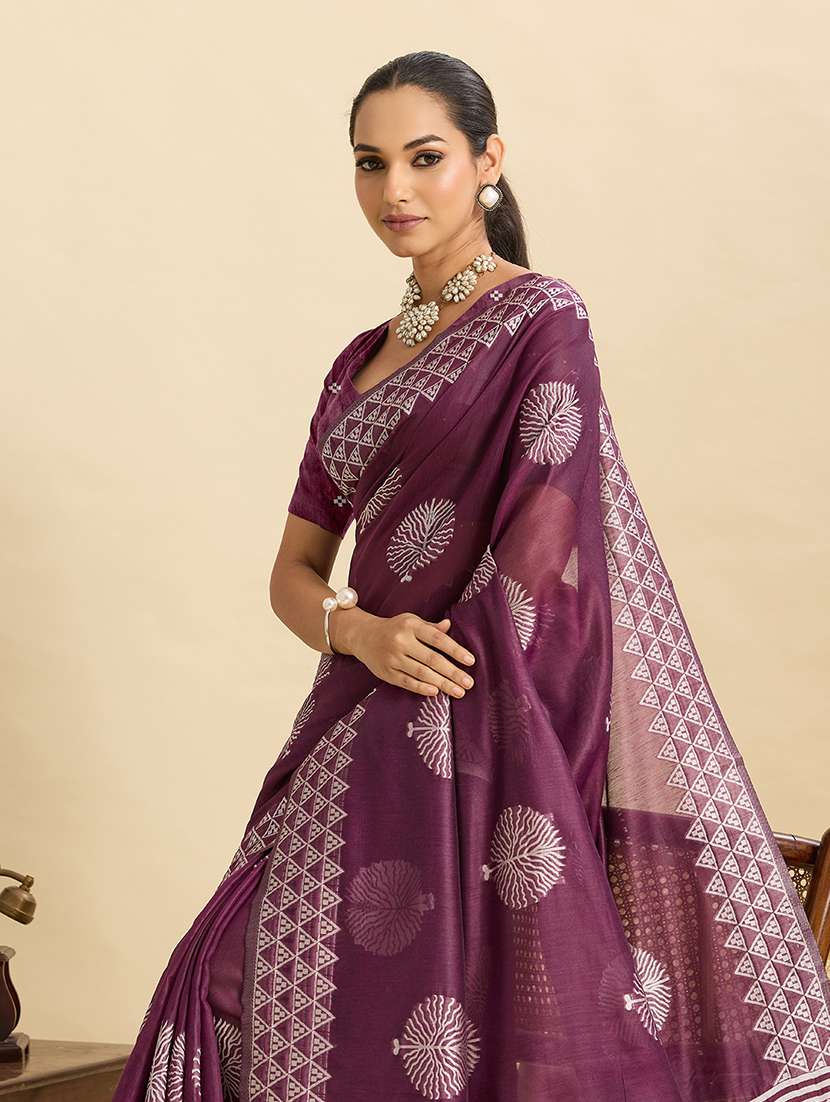 women self design bordered saree with blouse - 22298731 -  Standard Image - 5
