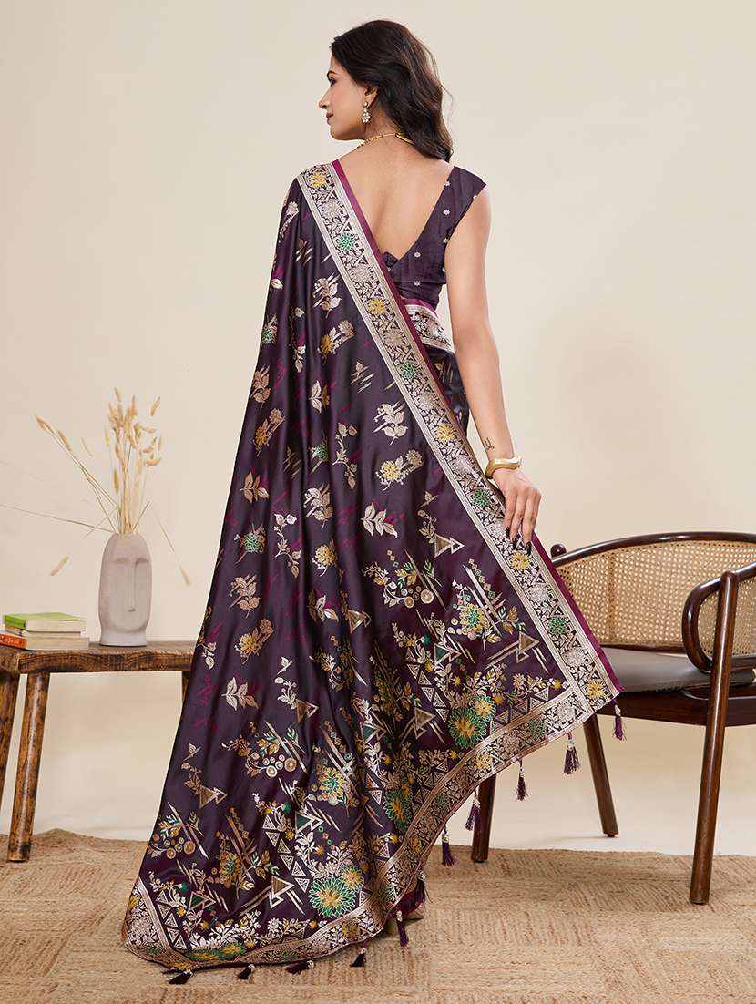 women self design banarasi saree with blouse - 22298767 -  Standard Image - 3