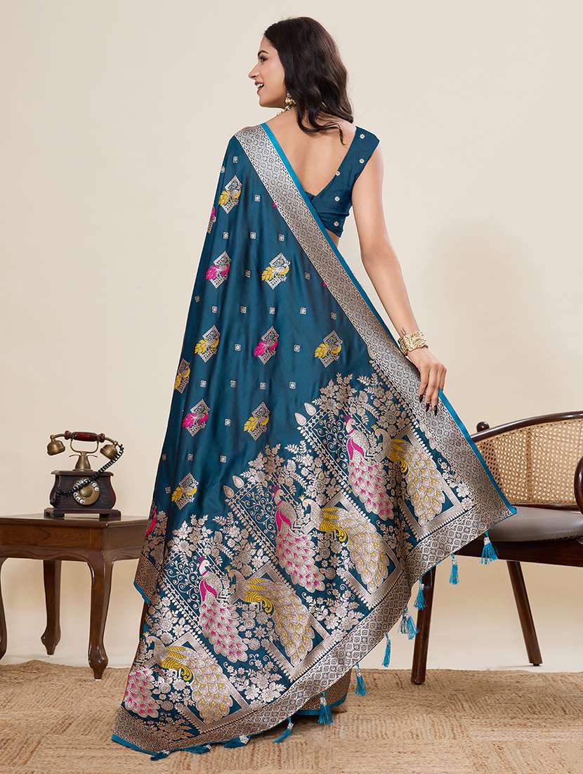 women self design banarasi saree with blouse - 22298771 -  Standard Image - 3