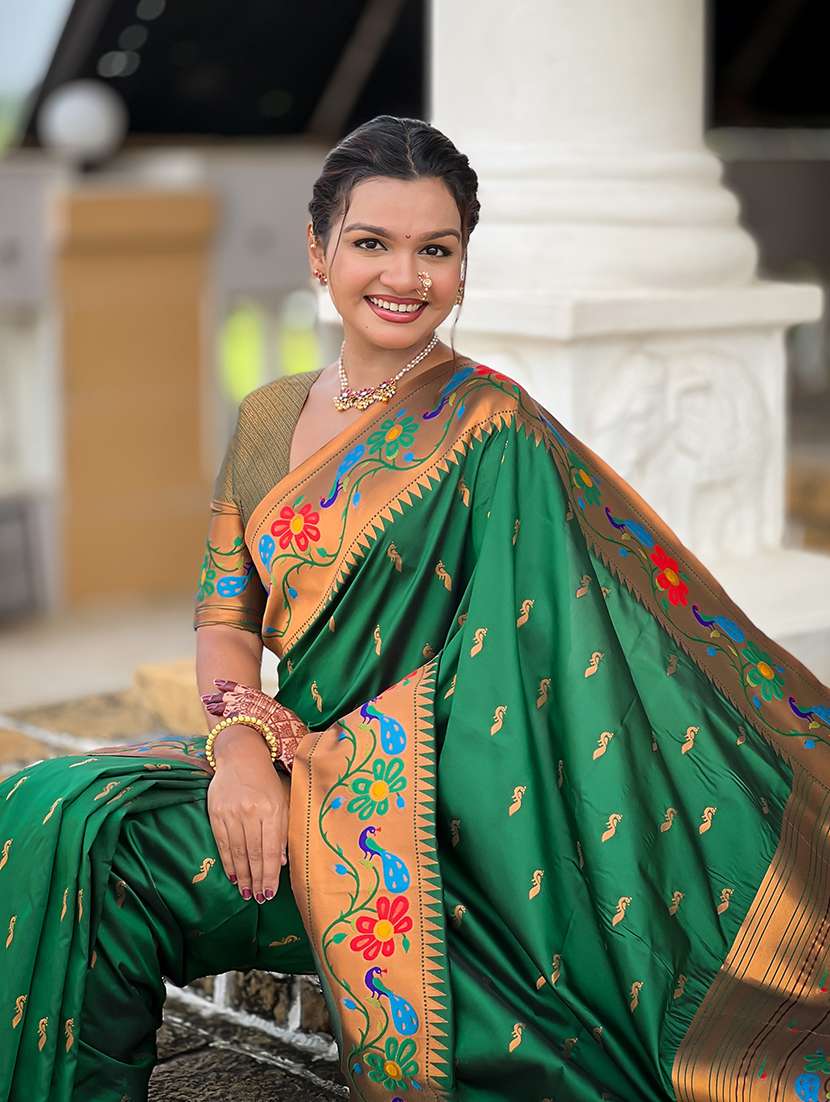 women self design paithani saree with blouse - 22298773 -  Standard Image - 3