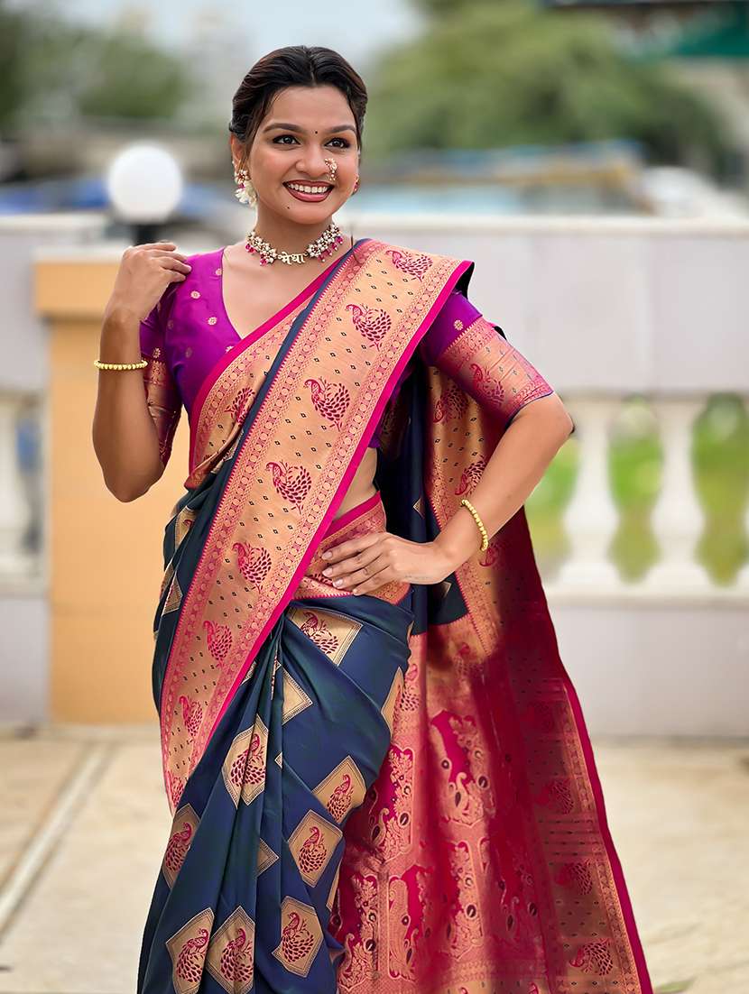 women self design banarasi saree with blouse - 22298784 -  Standard Image - 3