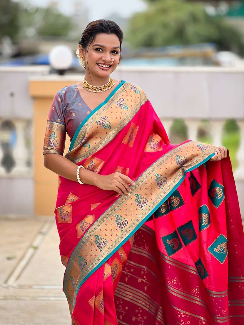 women self design banarasi saree with blouse - 22298786 -  Standard Image - 3