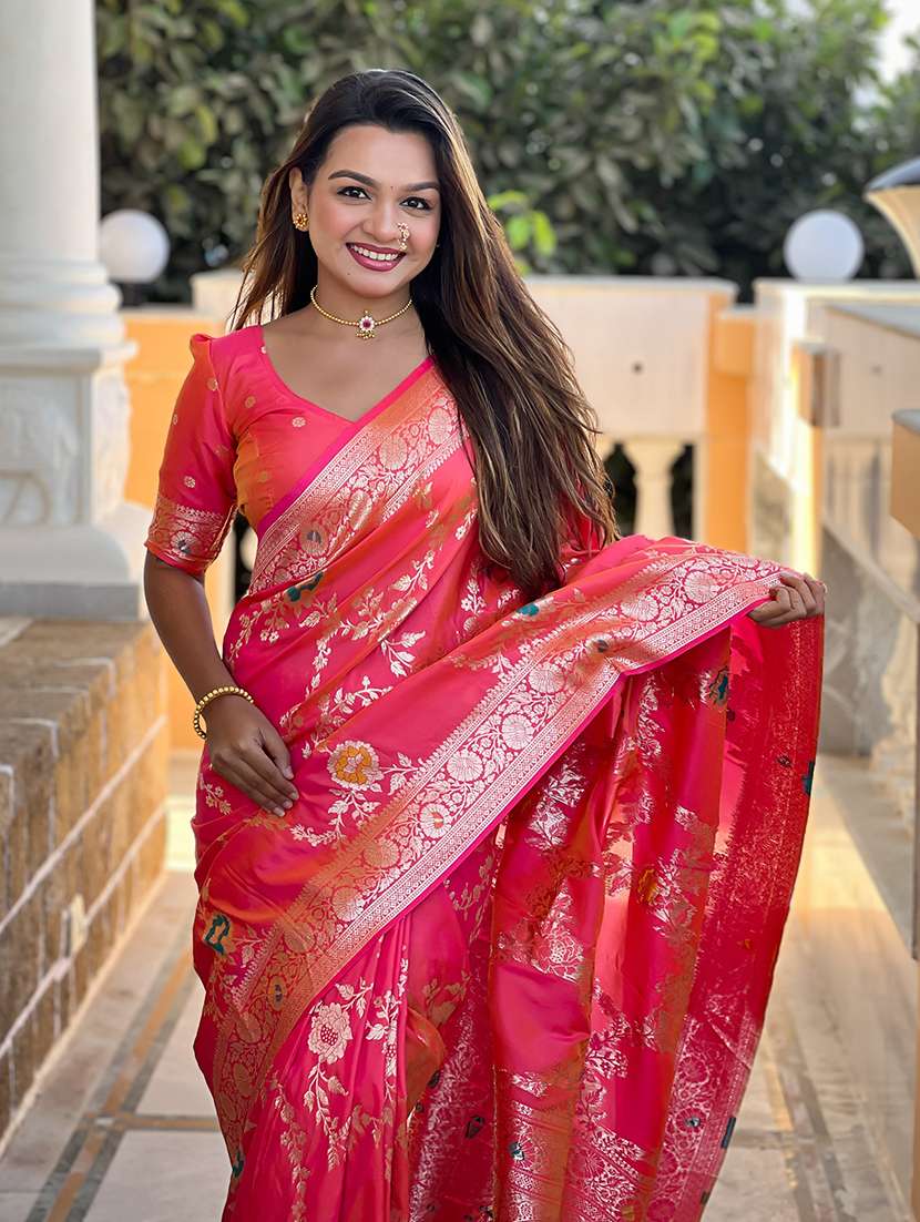 women self design banarasi saree with blouse - 22298791 -  Standard Image - 3