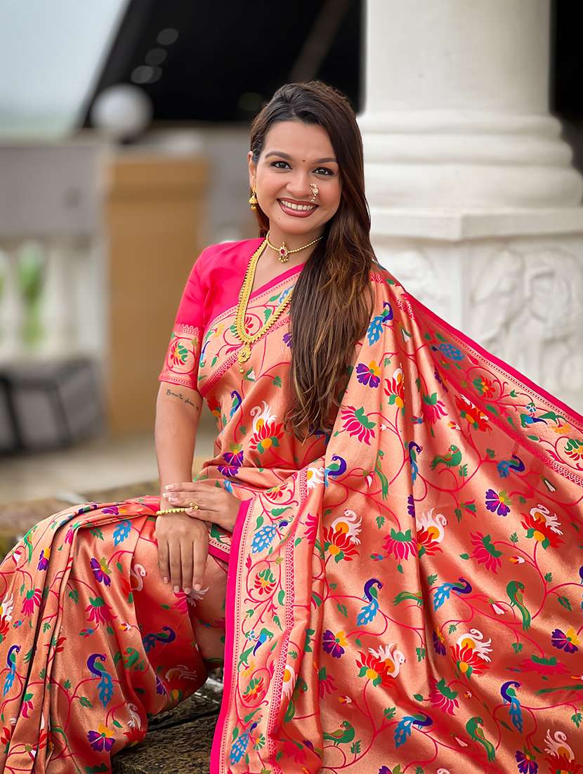 women self design paithani saree with blouse - 22298896 -  Standard Image - 3