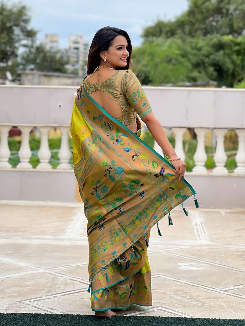 women self design paithani saree with blouse - 22298898 -  Standard Image - 3